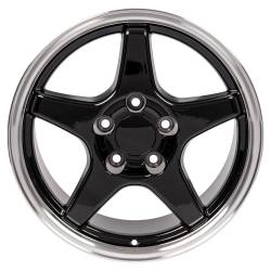 OE Wheels LLC - OE Wheels CV01 17x9.5 5x4.75 56mm Black/Machined CV01-17095-5475-56BM - Image 2