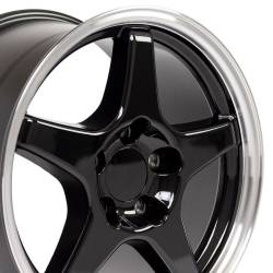 OE Wheels LLC - OE Wheels CV01 17x9.5 5x4.75 56mm Black/Machined CV01-17095-5475-56BM - Image 3