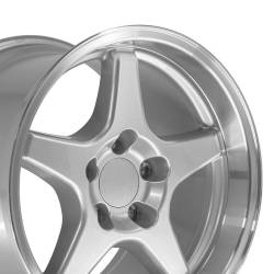 OE Wheels CV01 17x11 5x4.75 50mm Silver/Machined CV01-17110-5475-50SM