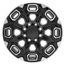 OE Wheels LLC - OE Wheels CV64B 20x8.5 8x180 47mm Black/Machined CV64B-20085-8180-47MB - Image 2