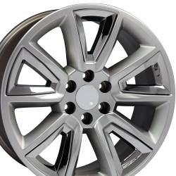 OE Wheels LLC - OE Wheels CV73 20x8.5 6x5.5 24mm Hyper Black/Chrome CV73-20085-6550-24HB-ic - Image 3