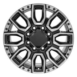 OE Wheels LLC - OE Wheels CV97A 20x8.5 8x6.5 12mm Black/Milled CV97A-20085-8650-12BM - Image 2