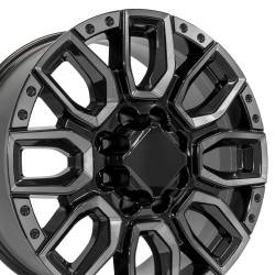 OE Wheels LLC - OE Wheels CV97B 20x8.5 8x180 47mm Black/Milled CV97B-20085-8180-47BMT - Image 1