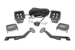 Rough Country Suspension Systems - Rough Country 82292 A-Pillar 2" LED Ditch Light Kit Spot for 19-24 Ram 1500 - Image 1