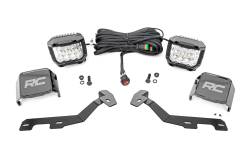 Rough Country Suspension Systems - Rough Country 82293 A-Pillar 3" LED Ditch Light Kit Flood for 19-26 Ram 1500 - Image 1