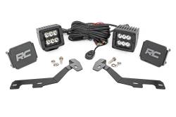Rough Country Suspension Systems - Rough Country 82290 A-Pillar 2" LED Ditch Light Kit Spot for 19-24 Ram 1500 - Image 1