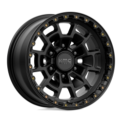 KMC - KMC Wheels KM718 SUMMIT 16x8 6x5.5 0mm Satin Black KM71868068700 - Image 1