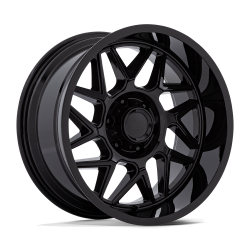 Moto Metal - Moto Metal MO812 TURBINE 20x10 5x5.0 -18mm Gloss Black MO812BX20105018N - Image 1