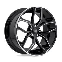 Foose 1PC - Foose Wheels F150 OUTCAST 20x10 5x120 40mm Gloss Black/Milled F150200021+40 - Image 1