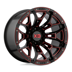 XD - XD Wheels XD841 BONEYARD 20x10 8x6.5 -18mm Gloss Black/Red XD84121080918N - Image 1