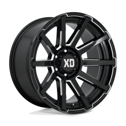 XD - XD Wheels XD847 OUTBREAK 20x10 6x135 -18mm Gloss Black/Milled XD84721063318N - Image 1