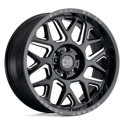Black Rhino Hard Alloys - Black Rhino Wheels REAPER 24x14 5x5.0 -76mm Gloss Black/Milled 2414RPR-65127B71 - Image 1