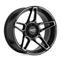 Moto Metal - Moto Metal MO99421263344N MO994 FANG 20x12 6x135 -44mm Gloss Black/Machined - Image 1