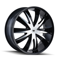 Mazzi Wheels - Mazzi Wheels Edge 22x8.5 5x112 5x120 35mm Gloss Black/Machined 337-22809B - Image 1