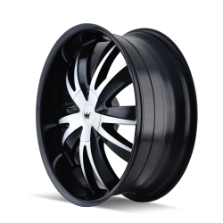 Mazzi Wheels - Mazzi Wheels Edge 22x8.5 5x110 5x115 35mm Gloss Black/Machined 337-22811B - Image 2