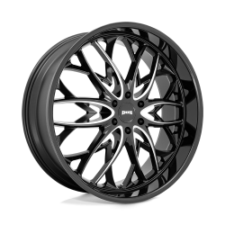 DUB 1PC - DUB Wheels S263 OG 26x10 6x5.5 25mm Gloss Black/Milled S263260084+25 - Image 1
