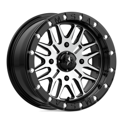MSA Offroad Wheels - MSA Wheels M37-05756 M37 Brute Beadlock 15x7 4x156 10mm Gloss Black/Machined - Image 1