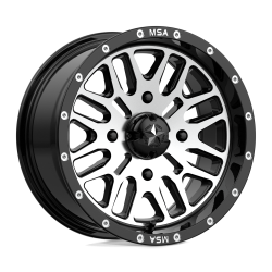 MSA Offroad Wheels - MSA Wheels M38-04710 M38 Brute 14x7 4x110 10mm Gloss Black/Machined - Image 1
