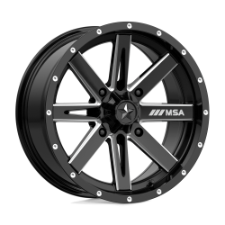 MSA Offroad Wheels - MSA Wheels M41 BOXER 16x7 4x137 10mm Gloss Black/Milled M41-06737 - Image 1