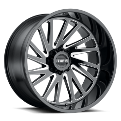 Tuff - Tuff Wheels T2A 22x12 8x170 -45mm Gloss Black/Milled 2212T2A-58170B25L - Image 1