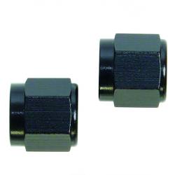 SpeedFx - SpeedFX 560818BK Tube End Fitting Nut -8AN Anodized Black Aluminum PAIR - Image 1