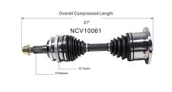 GSP - GSP NCV10061 Chevy/GMC 4WD CV Front Axle Assembly - Image 6