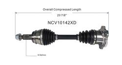 GSP - GSP NCV10142XD Cadillac/Chevy/GMC 4WD CV Front Axle Assembly - Image 6