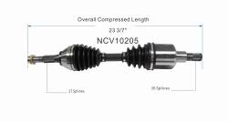 GSP - GSP NCV10205 Chevy/GMC/Oldsmobile 2.2 4.3 Front Left CV Axle Assembly - Image 6