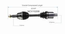 GSP - GSP NCV10208 CV Front Axle Assembly for Chevy/GMC - Image 6