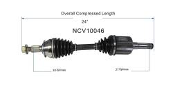 GSP - GSP NCV10046 Buick/Cadillac/Chevy Front Left CV Axle Assembly - Image 6