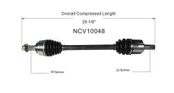 GSP - GSP NCV10048 11-13 Honda Odyssey Front Left CV Axle Assembly - Image 6