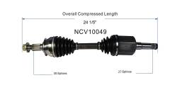 GSP - GSP NCV10049 Buick/Cadillac/Chevy Front Right CV Axle Assembly - Image 6