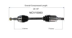 GSP - GSP NCV10063 Front Left CV Axle Assembly for Dodge & Jeep 3.0 3.6 5.7 - Image 6
