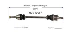 GSP - GSP NCV10067 Chevy/Pontiac Front Left CV Axle Assembly - Image 6