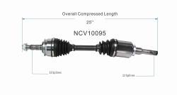 GSP - GSP NCV10095 Chevrolet 1.8 Front Left CV Axle Assembly - Image 6
