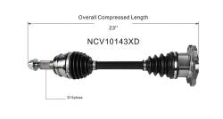 GSP - GSP NCV10143XD Cadillac/Chevy/GMC CV Front Axle Assembly - Image 6