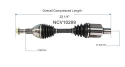 GSP - GSP NCV10209 Buick/Cadillac Oldsmobile/Pontiac 4.6 CV Front Axle Assembly - Image 6