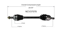 GSP - GSP NCV37078 Front Left CV Axle Assembly for 11-15 Kia Optima 2.4 - Image 6