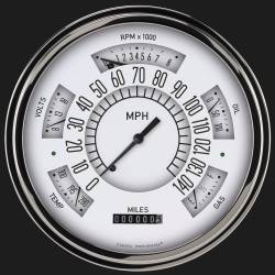 Classic Instruments - Classic Instruments CH49W Gauge Cluster White Face for 49-50 Chevy Car - Image 1