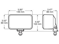 Peterson - Peterson V503HF 3" x 5" Flood Beam Tractor & Work Light 12V Clear Lens - Image 2