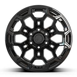 Defiant - Defiant Wheels DF03-18090-6550-12B DF03 18x9 6x5.5 -12mm Gloss Black - Image 2