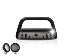 Black Horse Off Road - Black Horse CBBS-HYB6201SP-PLFB Bull Bar Kit 5.3" LED for 07-12 Hyundai Santa Fe - Image 2