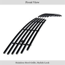 APS - APS GR14FEF05J Stainless Billet Bumper Grille Black for 05-06 G35 Sedan - Image 2