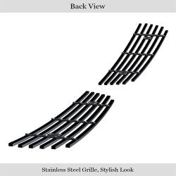 APS - APS GR14FEF05J Stainless Billet Bumper Grille Black for 05-06 G35 Sedan - Image 3