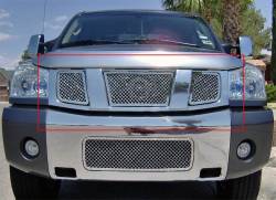APS - APS Wire Mesh Grille-Polish for 04-07 Nissan Titan/Armada GR14GED22S - Image 1