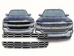 Quality Automotive Accessories - QAA SGC54281 4Pc Chrome ABS Grille Overlay for 2014-2015 GMC Sierra - Image 2
