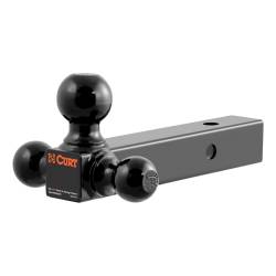 CURT - CURT 45652 Multi-Ball Mount 2" Hollow Shank 1-7/8" 2" & 2-5/16" Black Balls - Image 1
