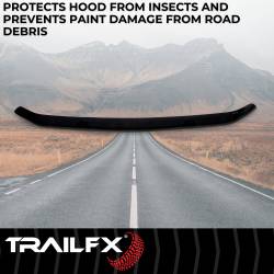 TrailFX - TrailFx 8702H Bug Shield TFX Hood Protectors Wrap-Around Smoke Acrylic - Image 2