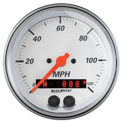 AutoMeter - AutoMeter 1349 Arctic White GPS Speedometer 0-120mph 3-3/8" - Image 1