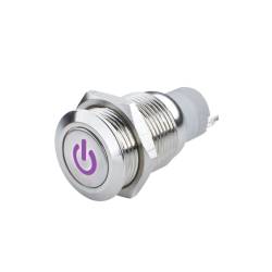 Oracle Lighting - Oracle 2009-007 Pre-Wired Power Symbol On/Off Flush Mount LED Switch UV/Purple - Image 1